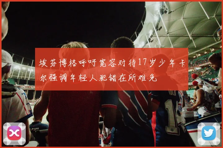 埃芬博格呼吁宽容对待17岁少年卡尔强调年轻人犯错在所难免